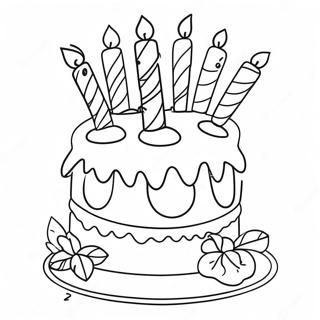 Fun Birthday Cake For Grandma Coloring Page 16522-13512