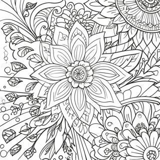 Calming Floral Patterns For Seniors Coloring Page 1652-1437