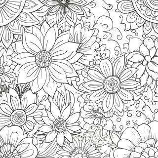 Calming Floral Patterns For Seniors Coloring Page 1652-1440