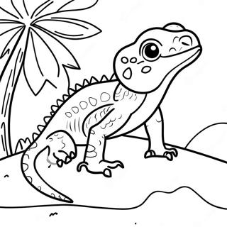 Bearded Dragon Coloring Pages