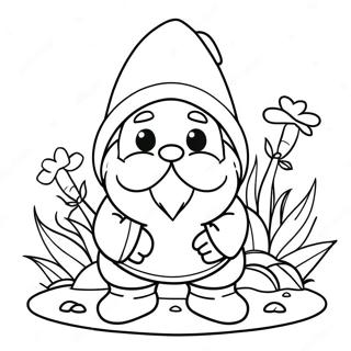 Garden Gnome Coloring Page 16561-13533