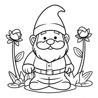 Garden Gnome Coloring Page 16561-13534