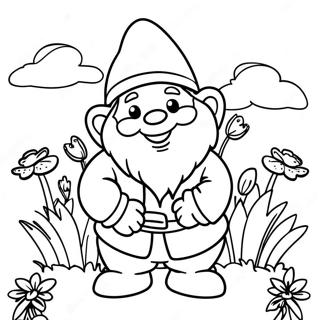 Garden Gnome Coloring Page 16561-13535