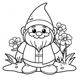 Garden Gnome Coloring Page 16561-13536