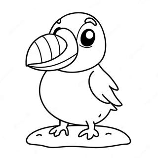 Cute Puffin Rock Characters Coloring Page 16572-13544