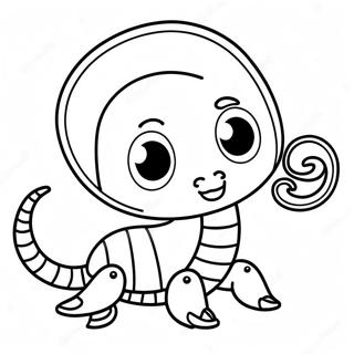 Cute Cartoon Scorpion Coloring Page 16582-13548