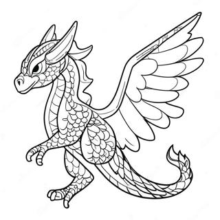 Wings Of Fire Rainwing Coloring Page 16601-13559