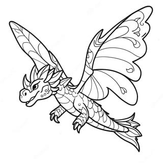 Vibrant Wings Of Fire Rainwing Coloring Page 16602-13563