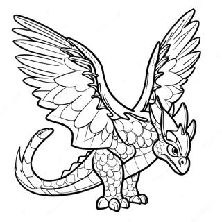 Vibrant Wings Of Fire Rainwing Coloring Page 16602-13564