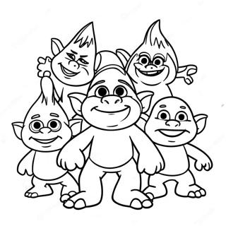 Colorful Trolls Band Together Floyd Coloring Page 16622-13578