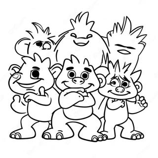 Colorful Trolls Band Together Floyd Coloring Page 16622-13580