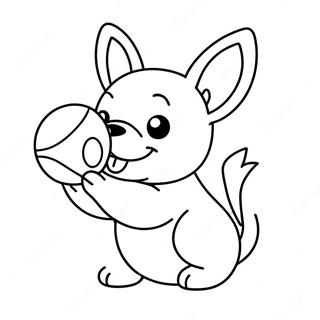 Cute French Bulldog Playing With Ball Coloring Page 1662-1444