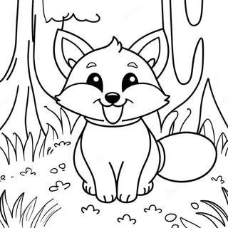 Cute Forest Fox Coloring Page 16642-13593