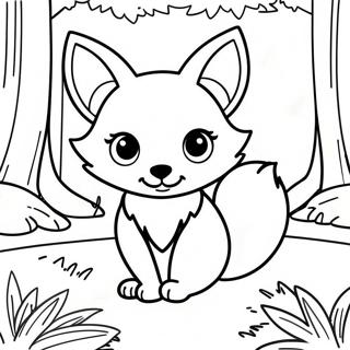 Cute Forest Fox Coloring Page 16642-13594