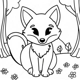 Cute Forest Fox Coloring Page 16642-13595