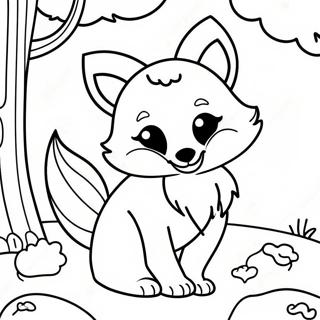 Cute Forest Fox Coloring Page 16642-13596