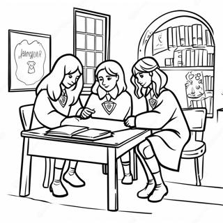 Gryffindor Students In Class Coloring Page 16692-13633