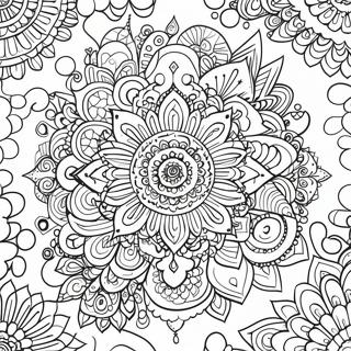 Aesthetic Trippy Mandala Coloring Page 16701-13643