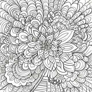 Aesthetic Trippy Mandala Coloring Page 16701-13644