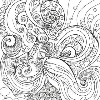 Psychedelic Swirls Coloring Page 16702-13638