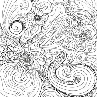 Psychedelic Swirls Coloring Page 16702-13639