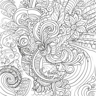 Psychedelic Swirls Coloring Page 16702-13640