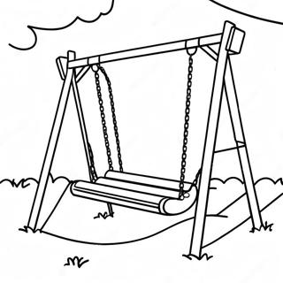 Playground Swing Set Coloring Page 1671-1450