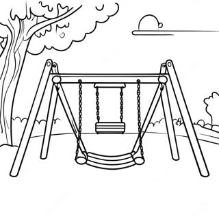 Playground Swing Set Coloring Page 1671-1451