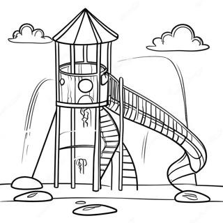 Colorful Playground Slide Coloring Page 1672-1446