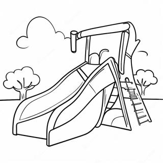 Colorful Playground Slide Coloring Page 1672-1448