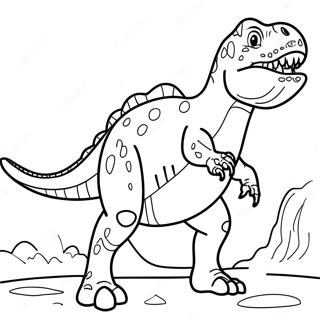 Giganotosaurus Roaring Coloring Page 16732-13665