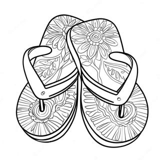 Colorful Flip Flop Coloring Page 16741-13671