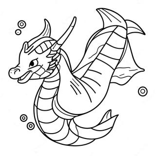 Majestic Gyarados Swimming Coloring Page 16752-13681