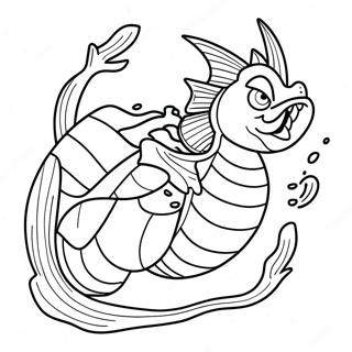 Majestic Gyarados Swimming Coloring Page 16752-13684