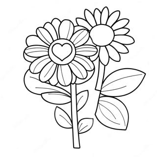 Beautiful Flower Mothers Day Coloring Page 16801-13718