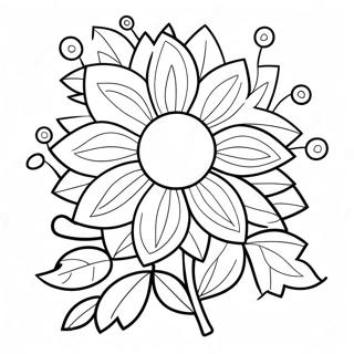 Beautiful Flower Mothers Day Coloring Page 16801-13719