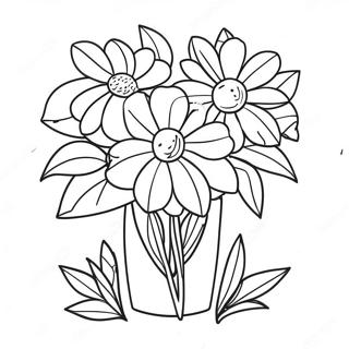 Beautiful Flower Mothers Day Coloring Page 16801-13720