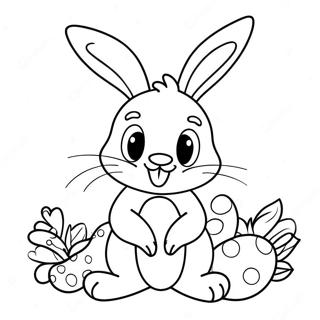 Joyful Easter Bunny Coloring Page 16832-13744