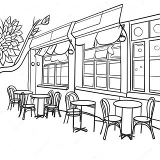 Cafe Coloring Pages