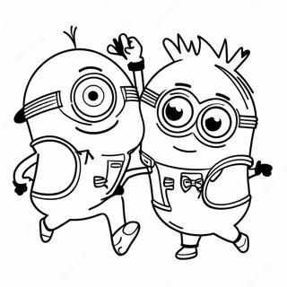 Funny Minions Dancing Coloring Page 16852-42944