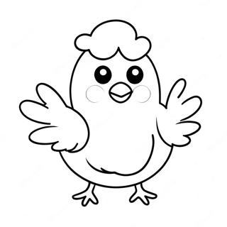 Funny Chicken Nugget Character Coloring Page 16882-13785