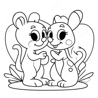 Valentine S Day Disney Characters Coloring Page 16931-13819