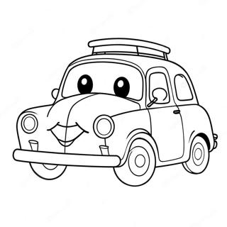 Cute Cartoon Car Coloring Page 16972-13850