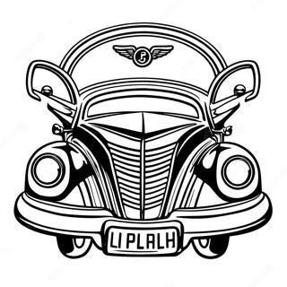 Classic Car Logo Coloring Page 16982-13863