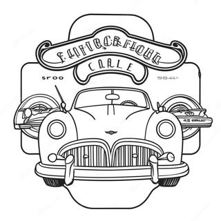 Classic Car Logo Coloring Page 16982-13864