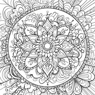 Good Vibes Mandala Coloring Page 16991-13868