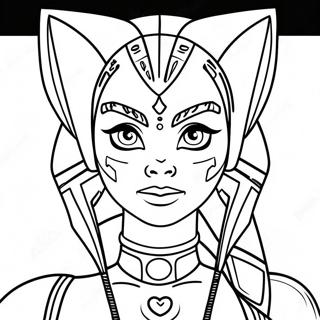 Ahsoka Tano Coloring Page 17011-13884