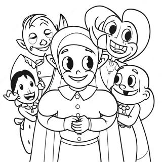 Mavis Dracula With Friends Coloring Page 1702-1474