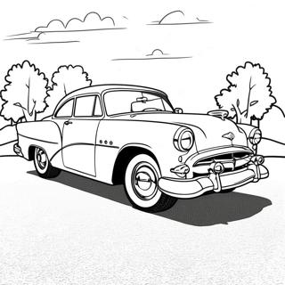 1950s Classic Car Coloring Page 17041-13903