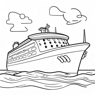 Disney Cruise Ship Coloring Page 17111-13960